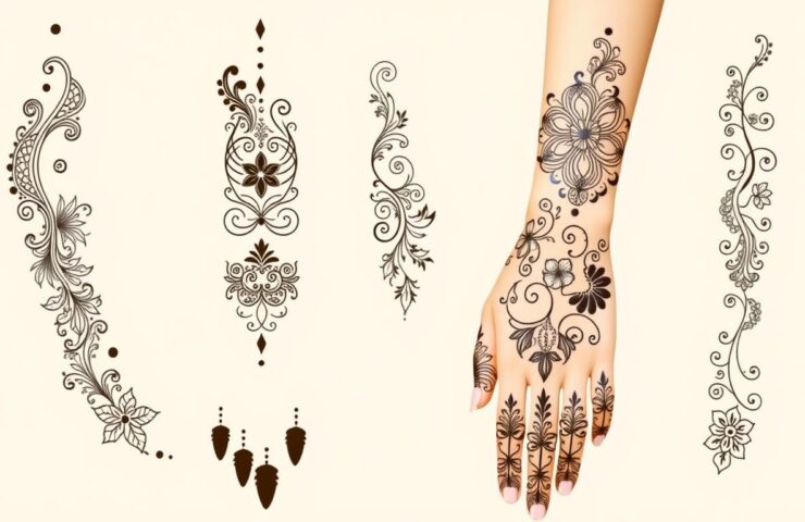 نقش حناء للعروس - أجمل 10 تصاميم عصرية سهلة التطبيق