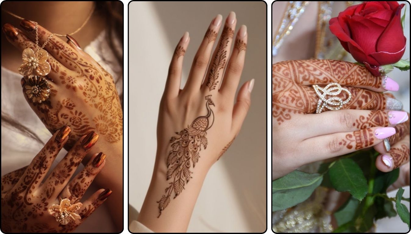صور نقش حناء فخمة علي اليدين 2025